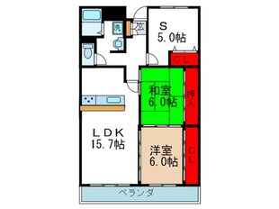 カルム千里山土井Ｃ棟の物件間取画像